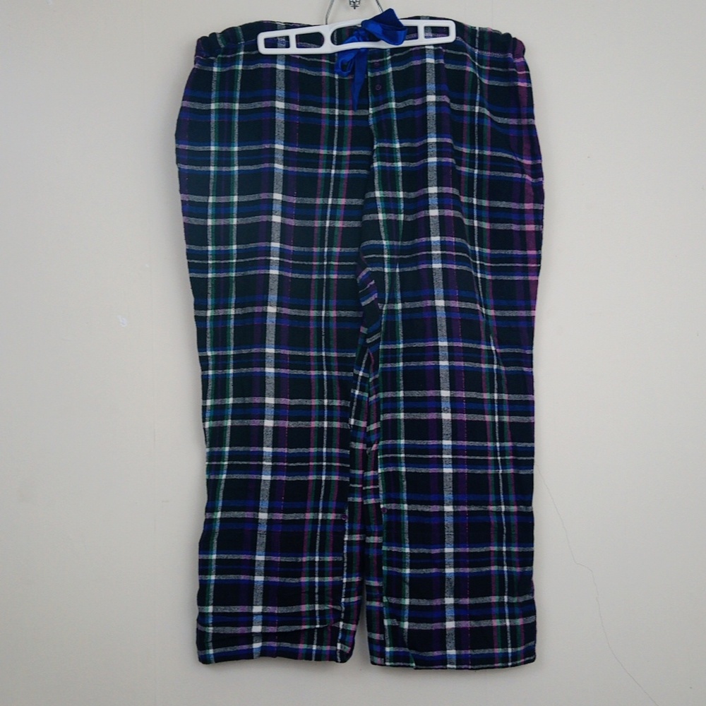Plaid Colorful Drawstring Pajama Pants